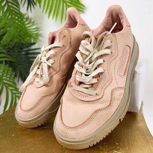 Womens Adidas Pink Barbiecore Trainers Casual Coquette Suede Sneakers / Size: 5